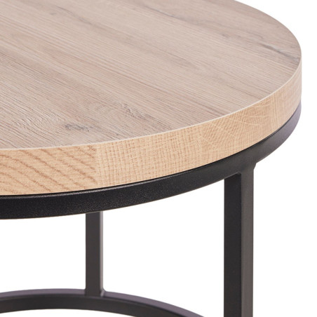 Table basse gigogne aspect bois finition French Oak - FRANKA