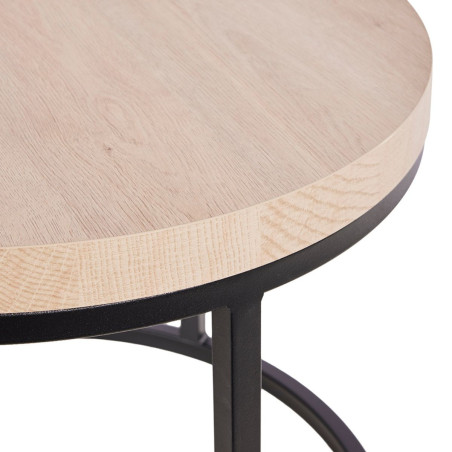 Table basse gigogne aspect bois finition urban oak- BRIDGAR