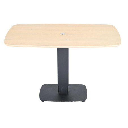 Table repas réglable en hauteur plateau MDF chêne noir - ELEVOR