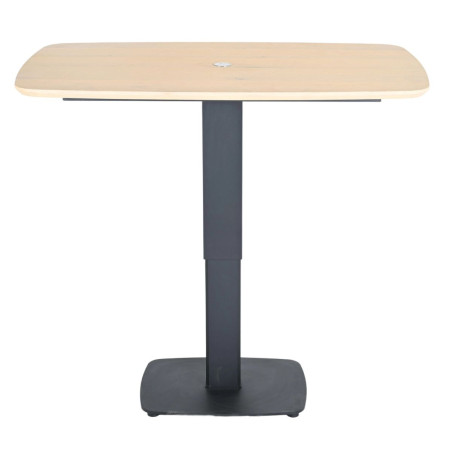 Table repas réglable en hauteur plateau MDF chêne noir - ELEVOR