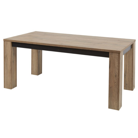 Table allongeable 180/230 cm aspect chêne miel et noir mat - CELINE