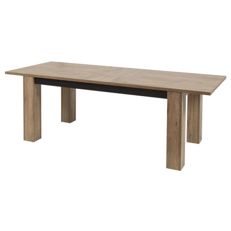 Table allongeable 180/230 cm aspect chêne miel et noir mat - CELINE