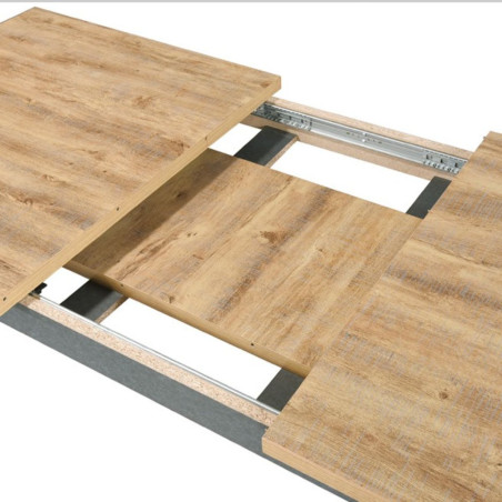 Table allongeable 180/230 aspect bois Denver pieds anthracite - ORYA
